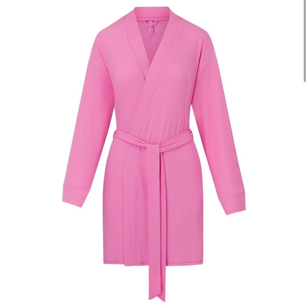 Skims Bubblegum Soft Lounge Robe Medium